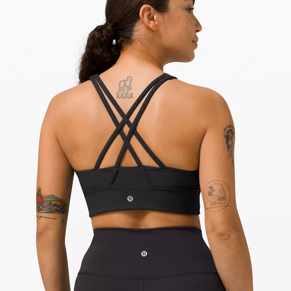 Lululemon Energy Bra High Neck Long Line Rib 8 - Picture 2 of 7